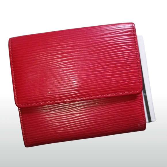 Preloved Louis Vuitton Red Women's Epi Wallet With COA - Picture 6 of 10